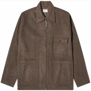 Universal Works Men's Melange Melton Gower Jacket in Brown Small NWT